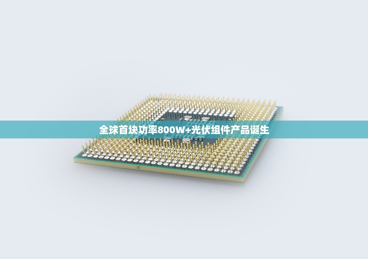 全球首块功率800W+光伏组件产品诞生