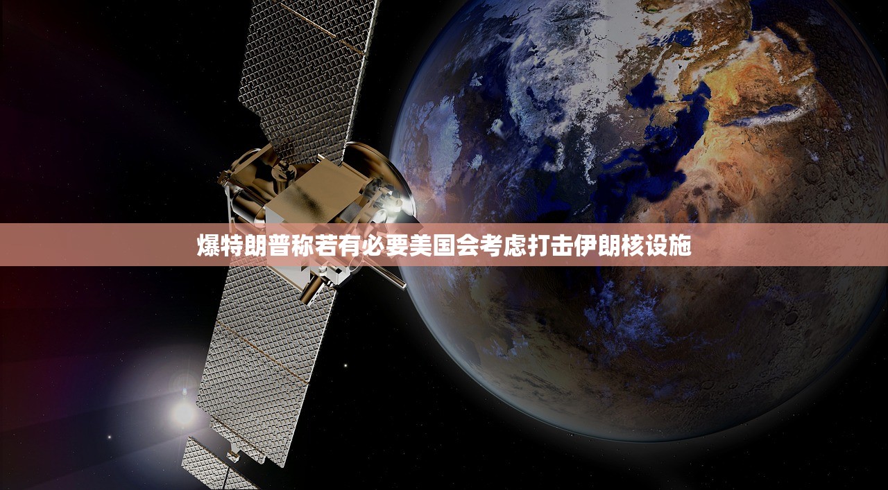 爆特朗普称若有必要美国会考虑打击伊朗核设施