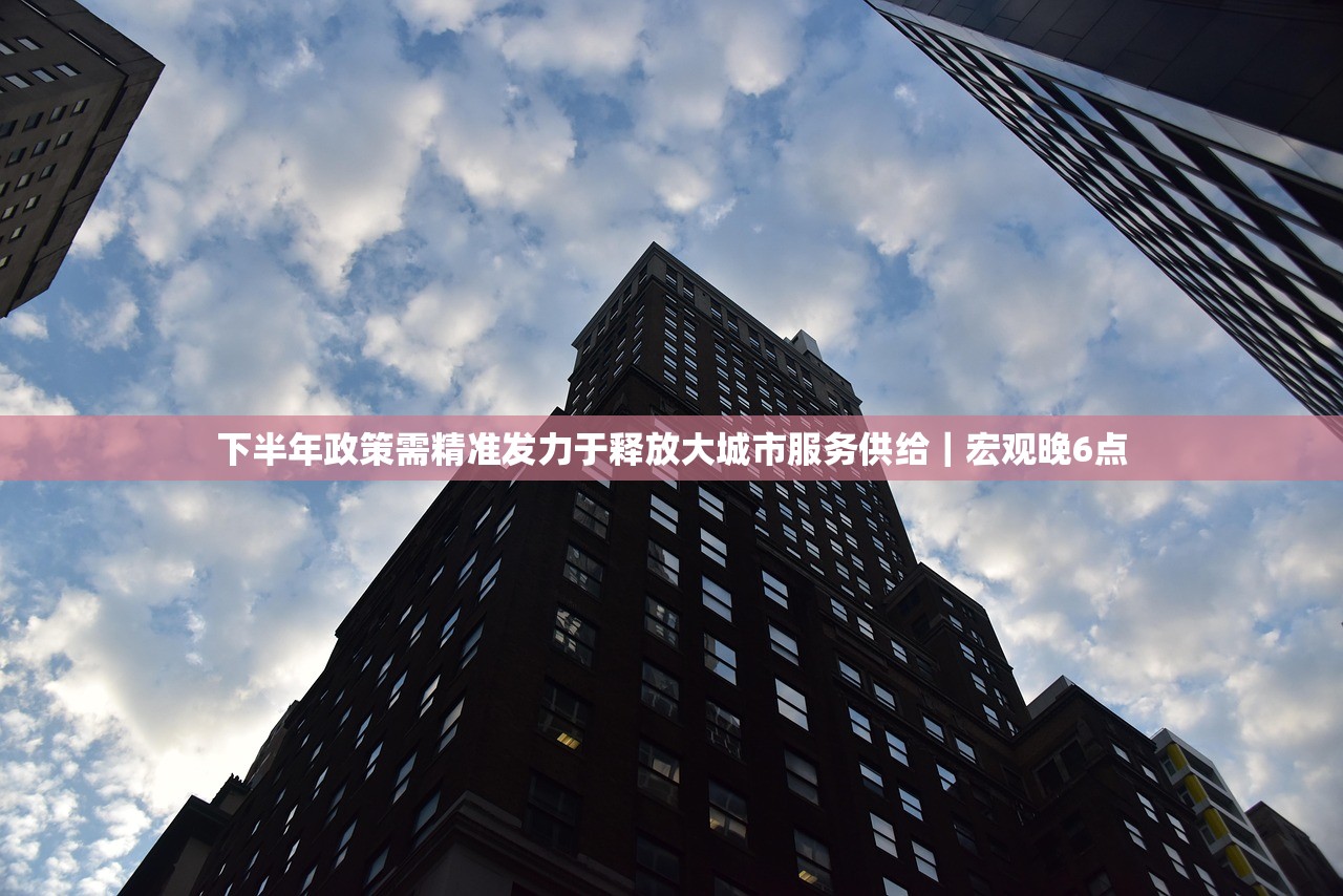 下半年政策需精准发力于释放大城市服务供给｜宏观晚6点